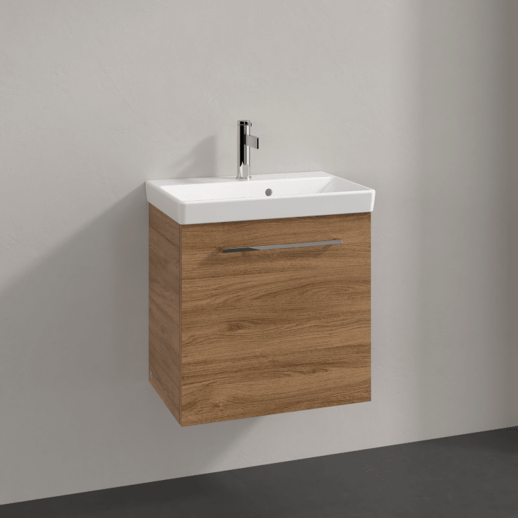 Villeroy & Boch Avento A888 tvättställsunderskåp, 52,6x38,2 cm, höger, mörk ek