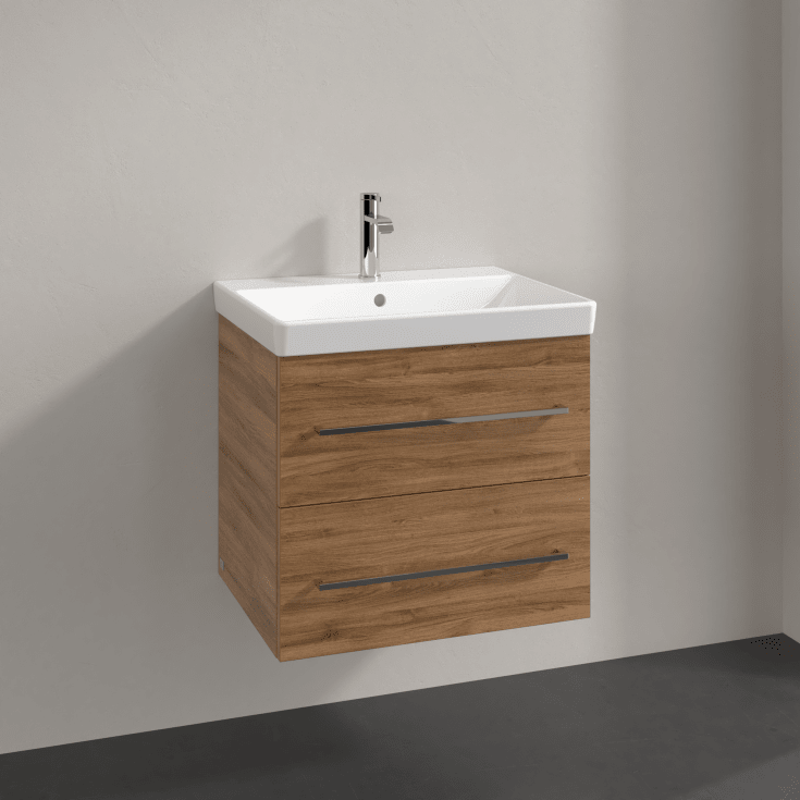 Villeroy & Boch Avento A889 tvättställsunderskåp, 57,6x48,2 cm, mörk ek
