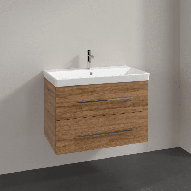Villeroy & Boch Avento A891 servantskap, 77,6x48,2 cm, mørk eik