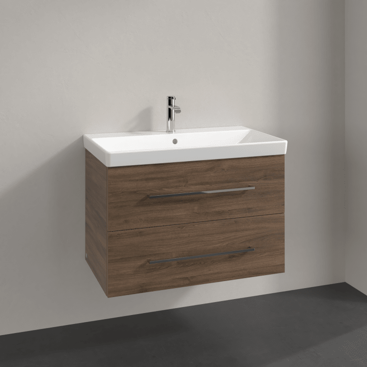 Villeroy & Boch Avento A891 tvättställsunderskåp, 77,6x48,2 cm, brun ek