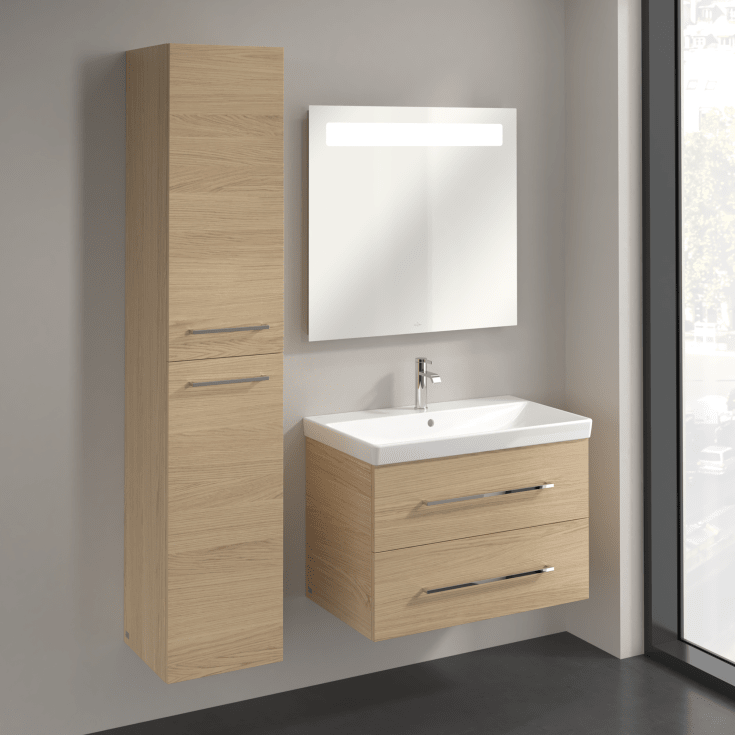 Villeroy & Boch Avento A894 högskåp, 34,6x176 cm, vänster, ek