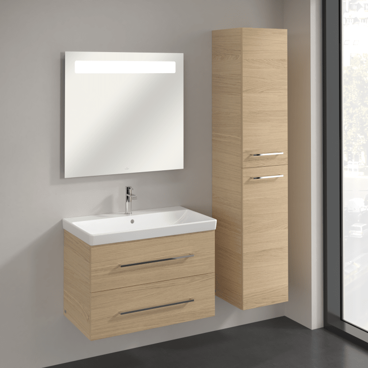 Villeroy & Boch Avento A894 højskab, 34,6x176 cm, højre, eg