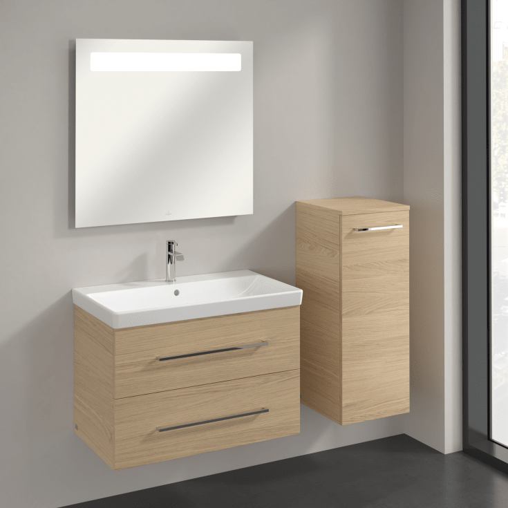 Villeroy & Boch Avento A895 väggskåp, 34,8x88,8 cm, höger, ek