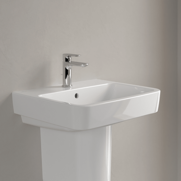 Villeroy & Boch O.Novo vegghengt servant, 55x46 cm, med CeramicPlus, hvit