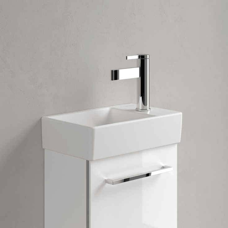 Villeroy & Boch Avento tvättställ, 36x22 cm, höger, matt vit