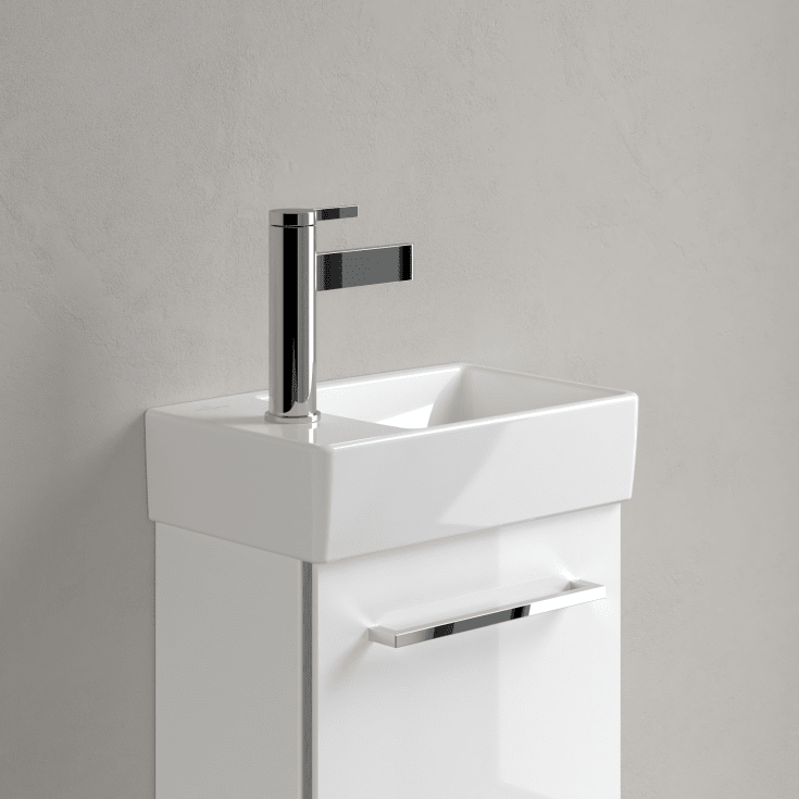 Villeroy & Boch Avento tvättställ, 36x22 cm, vänster, vit