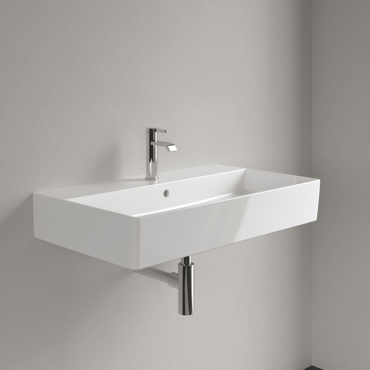 Villeroy & Boch Memento vegghengt servant, 80x47 cm, med CeramicPlus, hvit