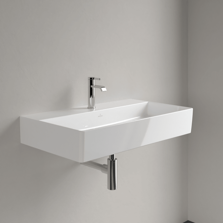 Villeroy & Boch Memento vegghengt servant, 80x47 cm, med CeramicPlus, hvit