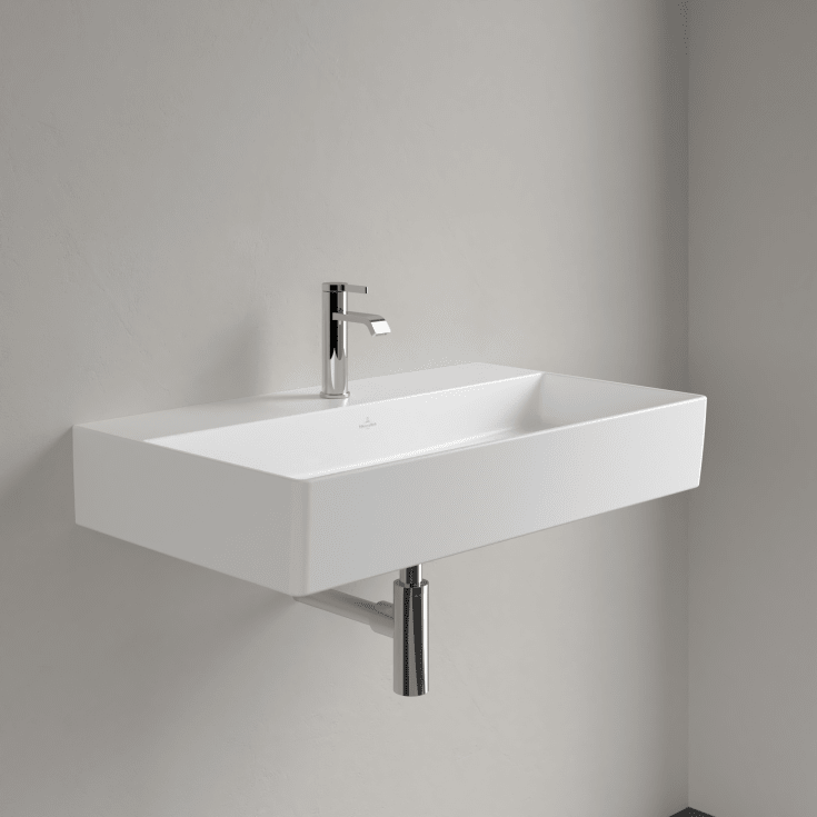 Villeroy & Boch Memento vegghengt servant, 80x47 cm, med CeramicPlus, hvit