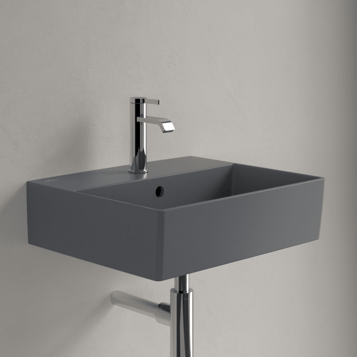 Villeroy & Boch Memento 2.0 tvättställ, 50x42 cm, matt grå