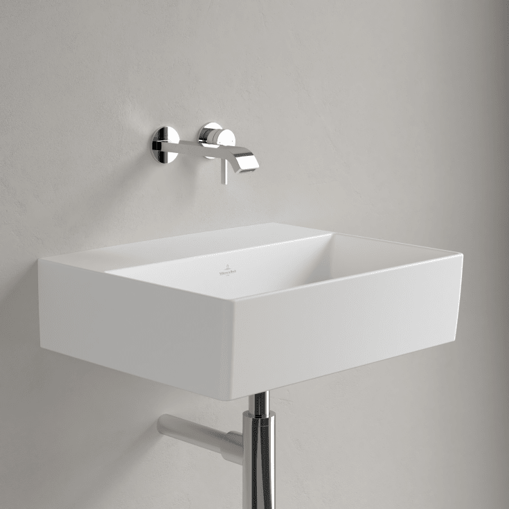 Villeroy & Boch Memento vegghengt servant, 50x42 cm, med CeramicPlus, hvit