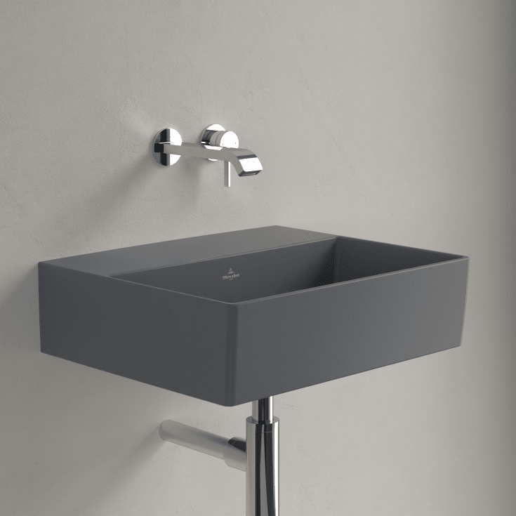 Villeroy & Boch Memento 2.0 tvättställ, 50x42 cm, matt grå