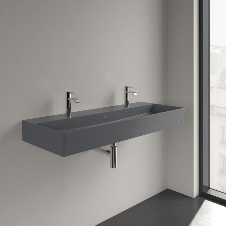 Villeroy & Boch Memento 2.0 tvättställ, 120x47 cm, matt grå