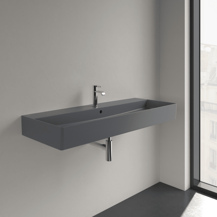 Villeroy & Boch Memento 2.0 tvättställ, 120x47 cm, matt grå