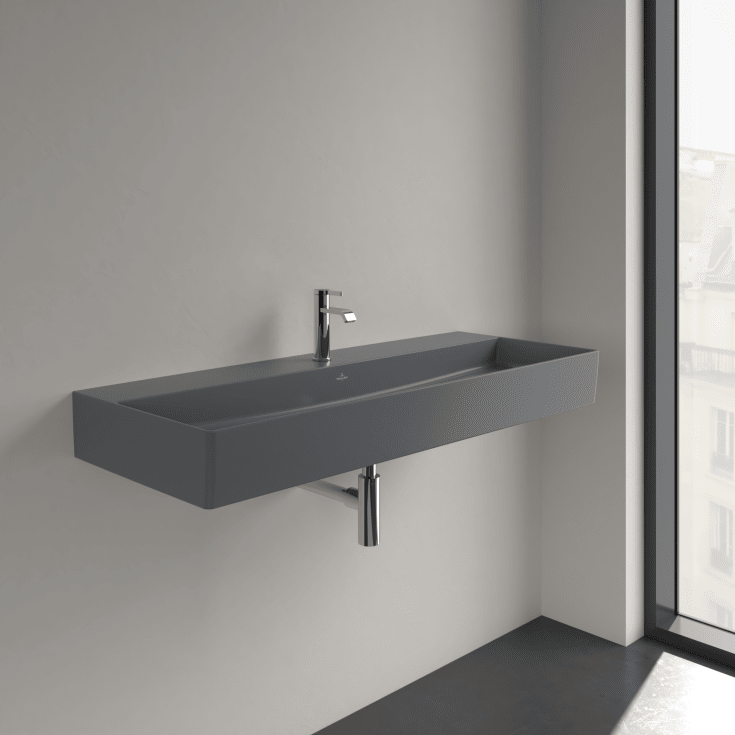 Villeroy & Boch Memento 2.0 tvättställ, 120x47 cm, matt grå