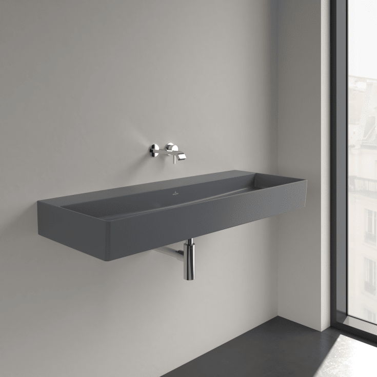 Villeroy & Boch Memento 2.0 tvättställ, 120x47 cm, matt grå