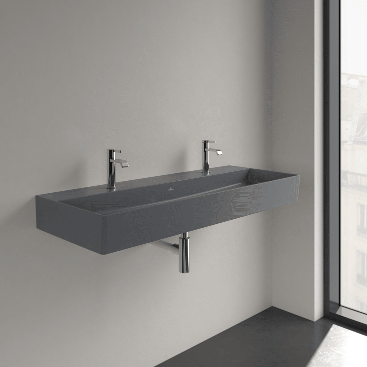 Villeroy & Boch Memento 2.0 tvättställ, 120x47 cm, matt grå