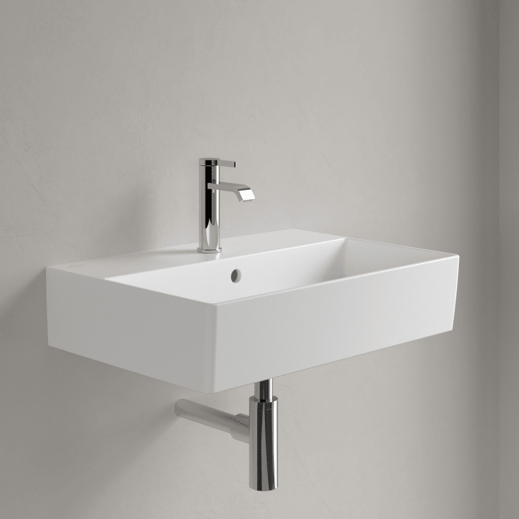 Villeroy & Boch Memento vegghengt servant, 60x42 cm, med CeramicPlus, hvit