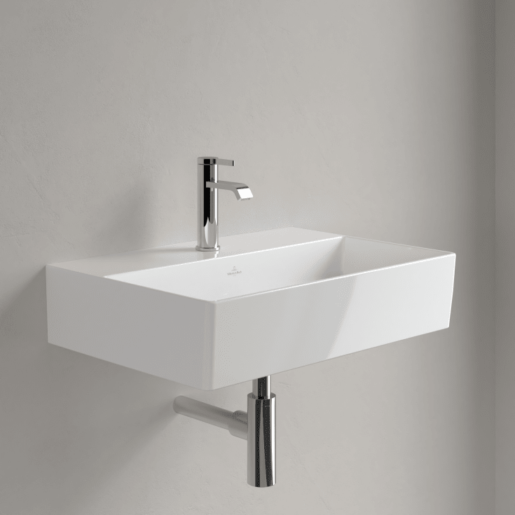 Villeroy & Boch Memento vegghengt servant, 60x42 cm, med CeramicPlus, hvit