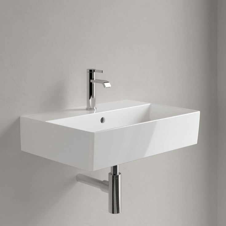Villeroy & Boch Memento vegghengt servant, 60x42 cm, med CeramicPlus, hvit