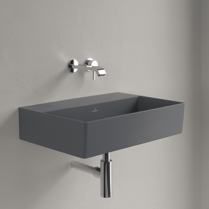 Villeroy & Boch Memento vegghengt servant, 60x42 cm, med CeramicPlus, grĂ¥