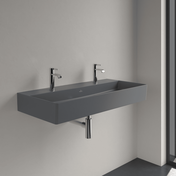Villeroy & Boch Memento vegghengt servant, 100x47 cm, med CeramicPlus, grĂ¥