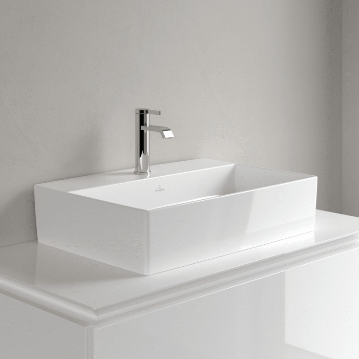 Villeroy & Boch Memento toppmontert servant, 60x42 cm, med CeramicPlus, hvit