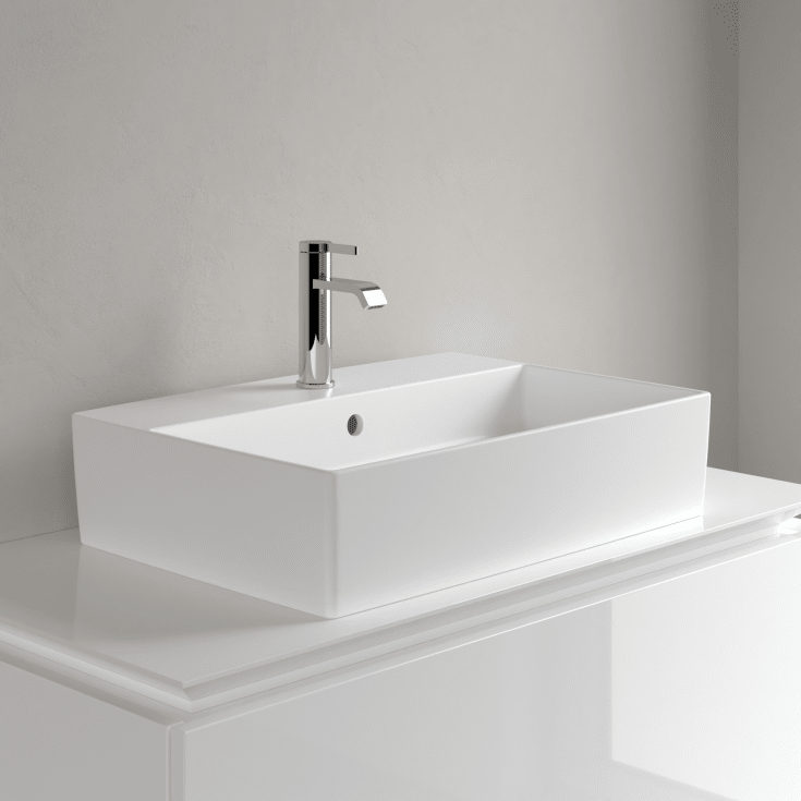 Villeroy & Boch Memento toppmontert servant, 60x42 cm, med CeramicPlus, hvit