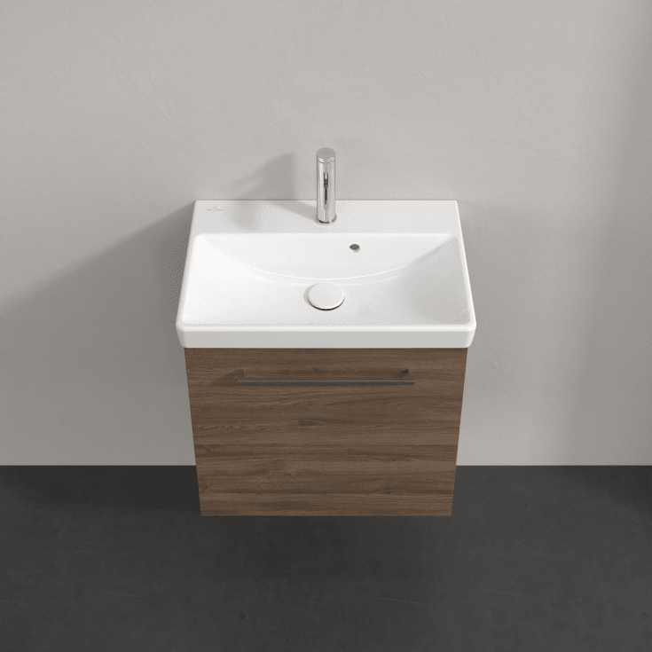 Villeroy & Boch Avento A888 tvättställsunderskåp, 52,6x38,2 cm, höger, brun ek