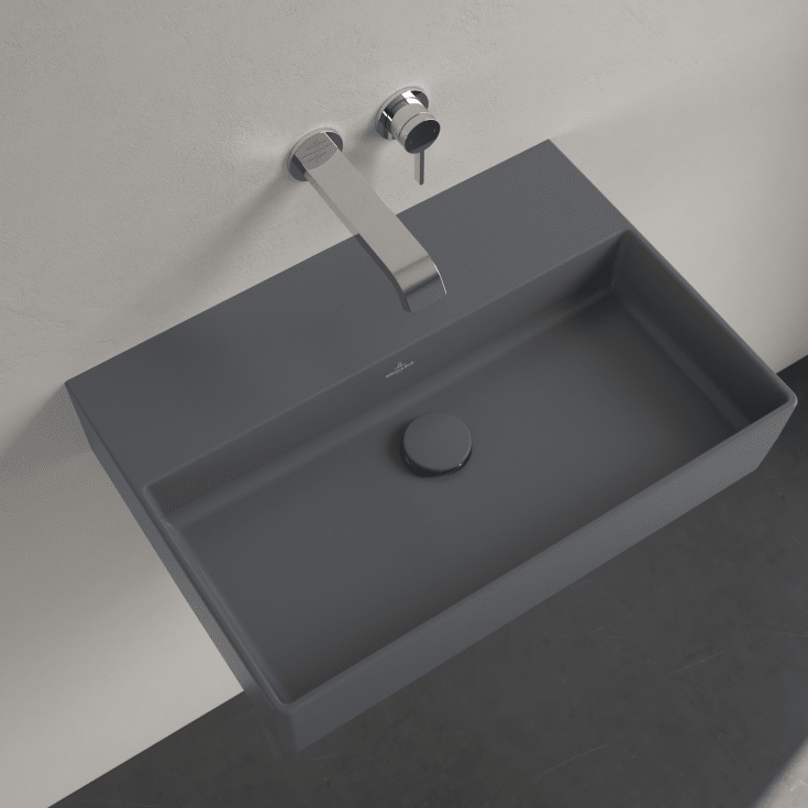 Villeroy & Boch Memento vegghengt servant, 60x42 cm, med CeramicPlus, grĂ¥