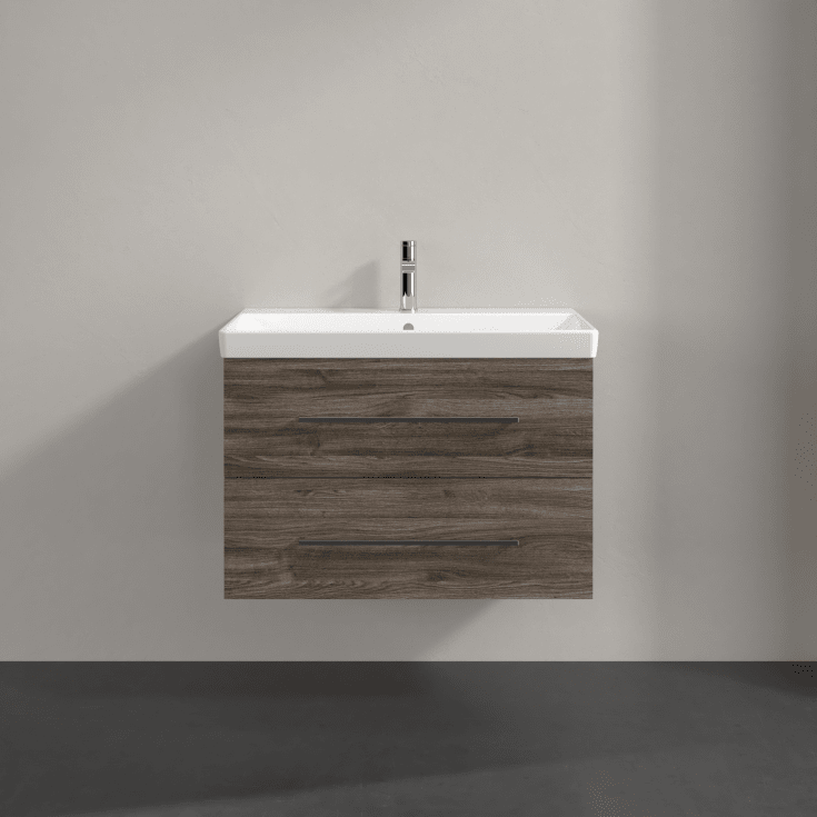 Villeroy & Boch Avento A891 tvättställsunderskåp, 77,6x48,2 cm, grå ek