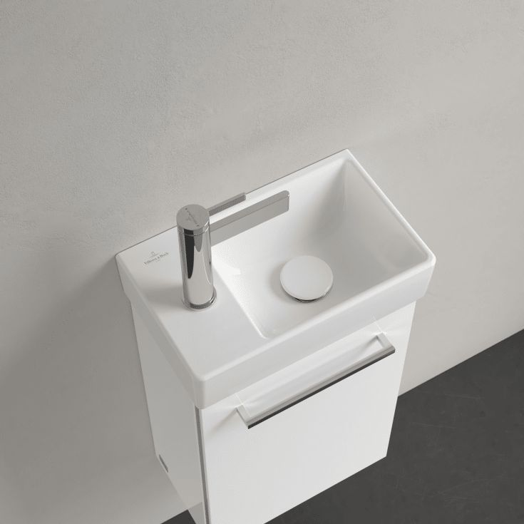 Villeroy & Boch Avento tvättställ, 36x22 cm, vänster, vit