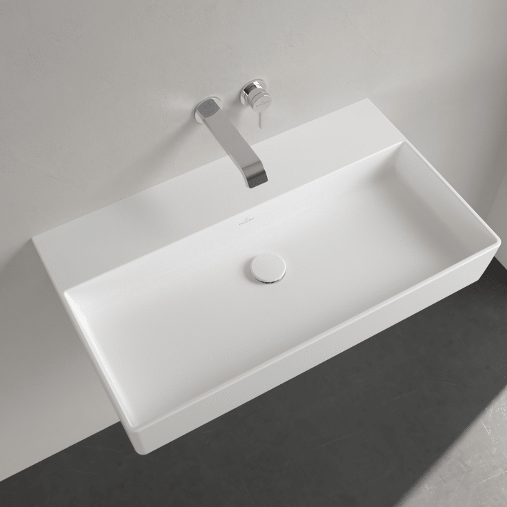 Villeroy & Boch Memento vegghengt servant, 80x47 cm, med CeramicPlus, hvit