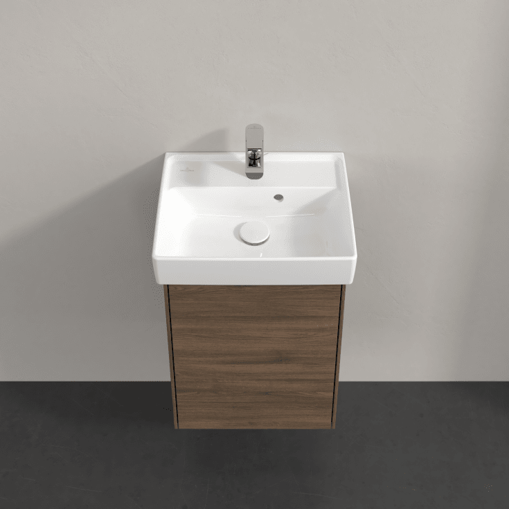Villeroy & Boch Collaro tvättställsunderskåp, 41x34,4 cm, vänster, brun ek