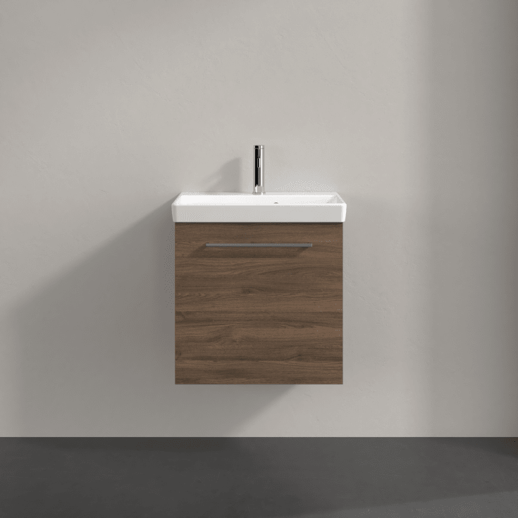 Villeroy & Boch Avento A888 tvättställsunderskåp, 52,6x38,2 cm, höger, brun ek
