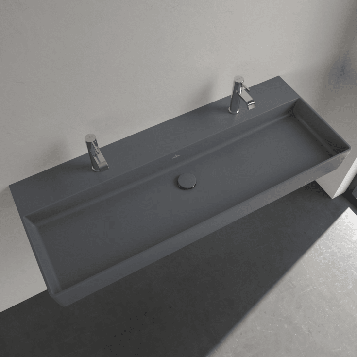 Villeroy & Boch Memento 2.0 tvättställ, 120x47 cm, matt grå