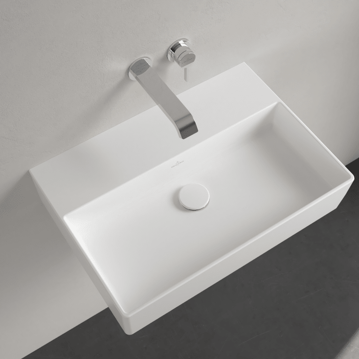 Villeroy & Boch Memento vegghengt servant, 60x42 cm, med CeramicPlus, hvit