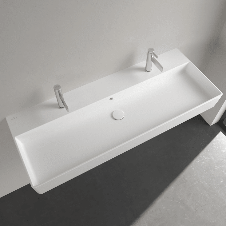 Villeroy & Boch Memento vegghengt servant, 120x47 cm, med CeramicPlus, hvit