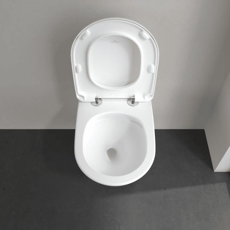 Villeroy & Boch Antao væghængt toilet, uden skyllekant, rengøringsvenlig, mat hvid