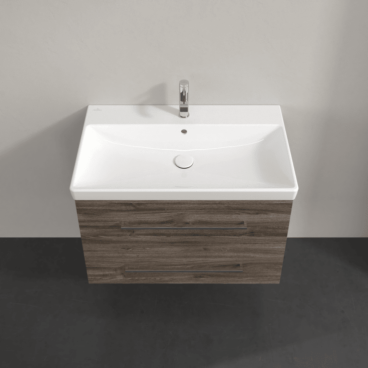 Villeroy & Boch Avento A891 tvättställsunderskåp, 77,6x48,2 cm, grå ek