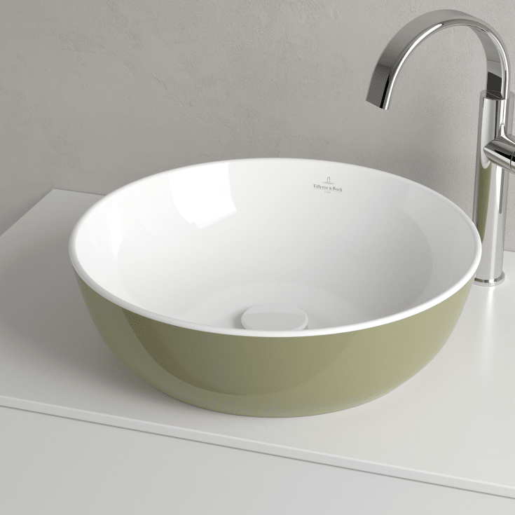 Villeroy & Boch Artis håndvask, Ø43 cm, grøn