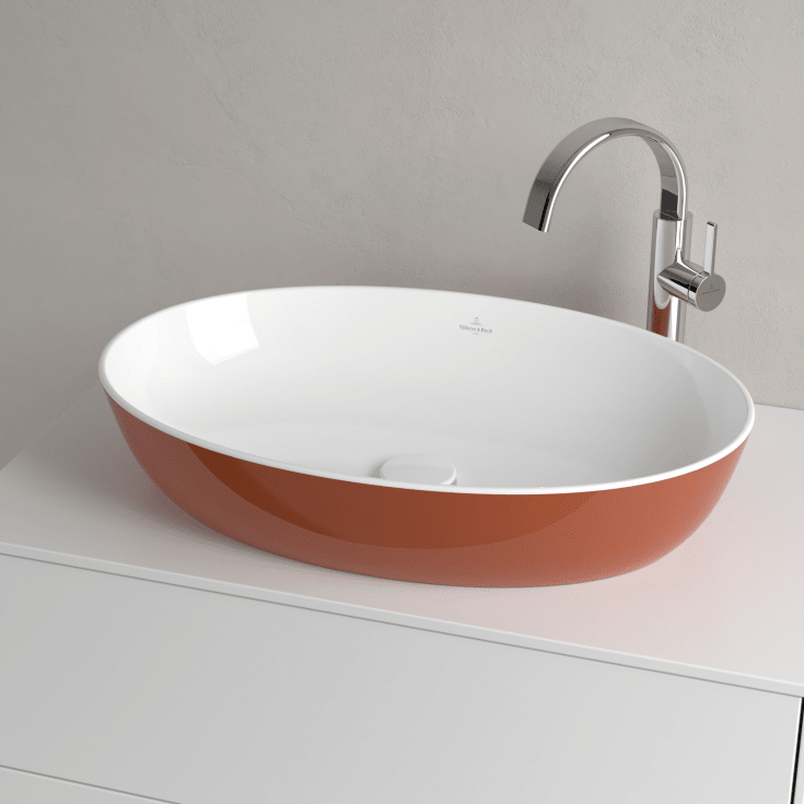 Villeroy & Boch Artis toppmontert servant, 61x41 cm, orange