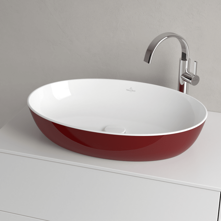 Villeroy & Boch Artis toppmontert servant, 61x41 cm, rød
