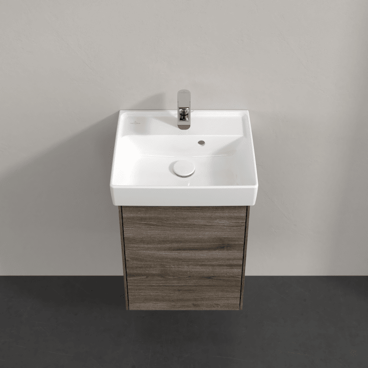 Villeroy & Boch Collaro tvättställsunderskåp, 41x34,4 cm, vänster, grå ek