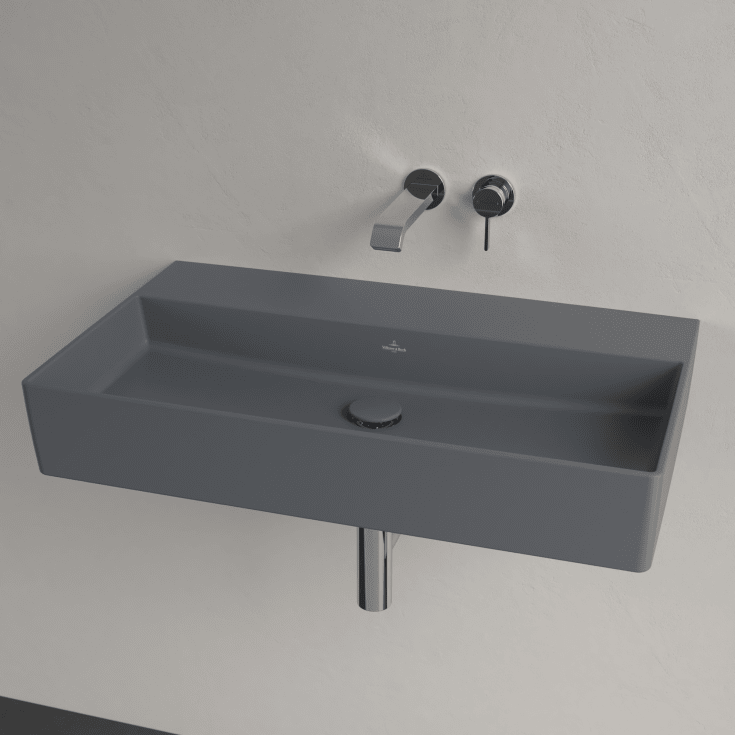 Villeroy & Boch Memento vegghengt servant, 80x47 cm, med CeramicPlus, grĂ¥