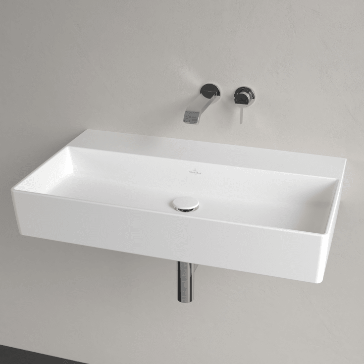 Villeroy & Boch Memento vegghengt servant, 80x47 cm, med CeramicPlus, hvit