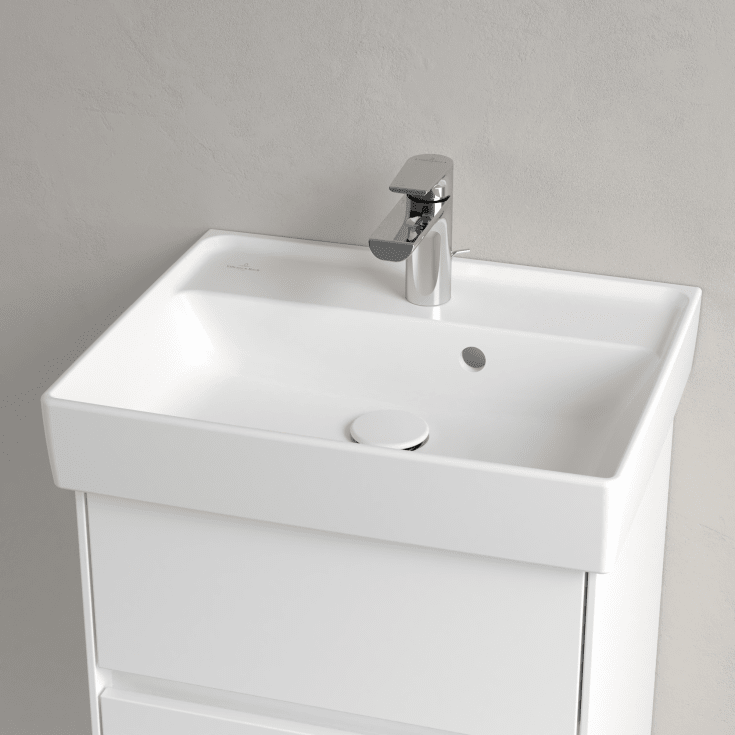 Villeroy & Boch Collaro vegghengt servant, 50x40 cm, med CeramicPlus, hvit