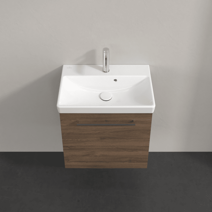 Villeroy & Boch Avento A888 tvättställsunderskåp, 52,6x38,2 cm, vänster, brun ek