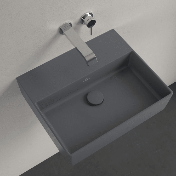 Villeroy & Boch Memento 2.0 tvättställ, 50x42 cm, matt grå