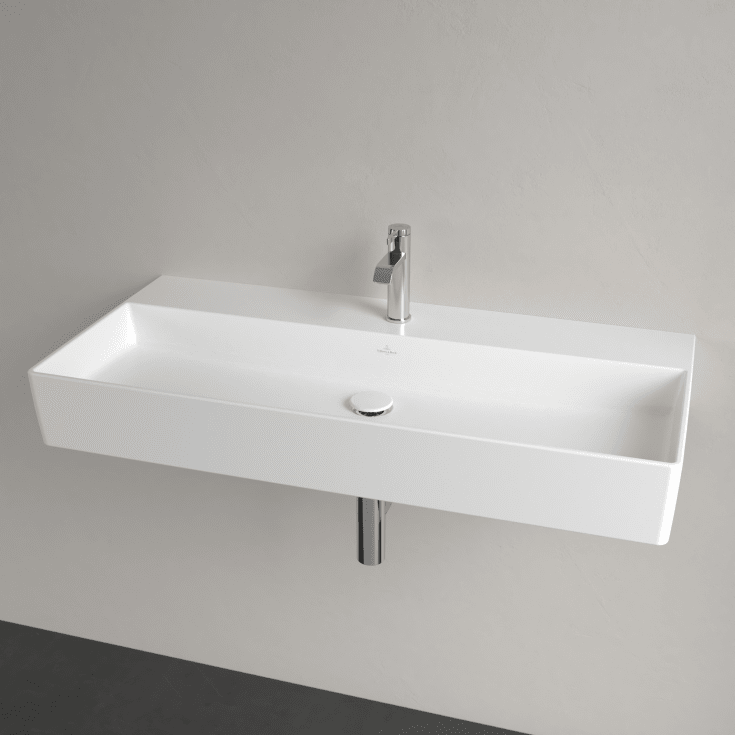 Villeroy & Boch Memento vegghengt servant, 100x47 cm, med CeramicPlus, hvit